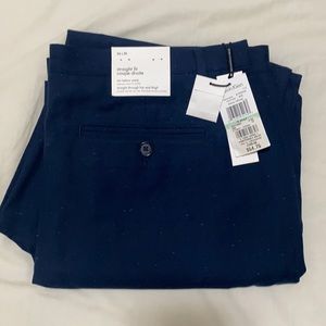 Straight fit pants in navy blue, size 34X30 Calvin Klein